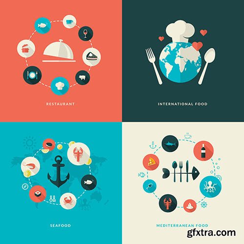 Food Labels & Icons 25 EPS