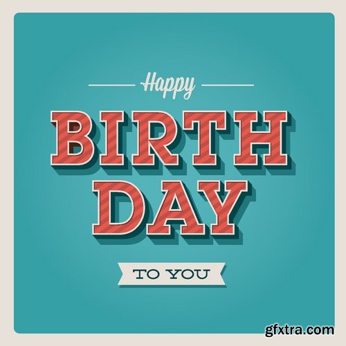 Happy birthday template design - 25 Eps