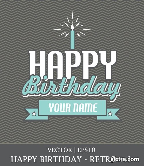 Happy birthday template design - 25 Eps