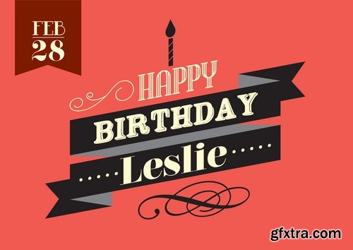 Happy birthday template design - 25 Eps