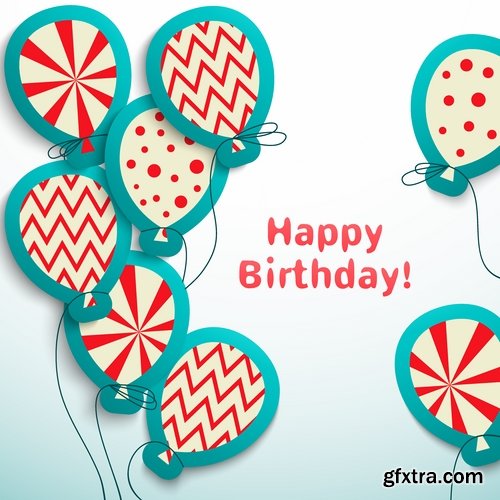 Happy birthday template design - 25 Eps