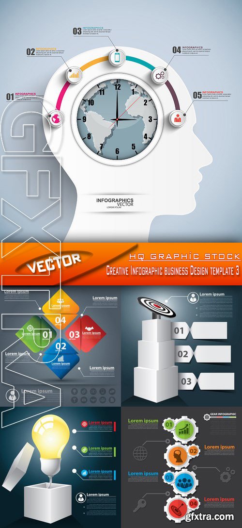 Stock Vector - Creative Infographic business Design template 3