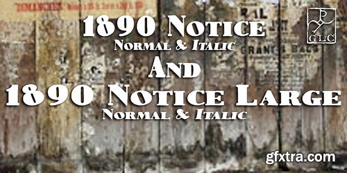 1890 Notice Font Family - 4 Fonts 120$