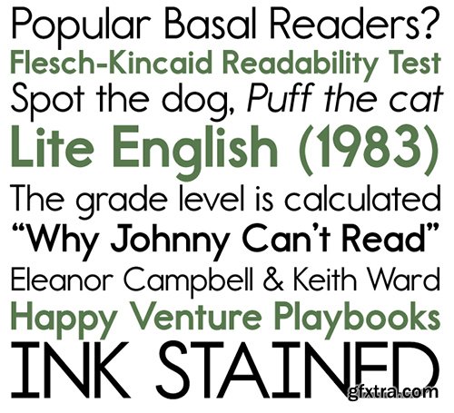 Report School Font Family - 6 Fonts 180$