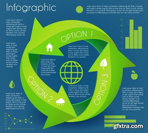 Stock Vectors - Ecology template 3, 25xEPS