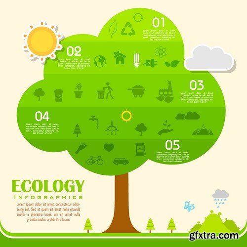 Stock Vectors - Ecology template 3, 25xEPS