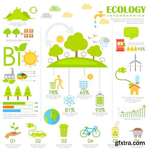 Stock Vectors - Ecology template 3, 25xEPS