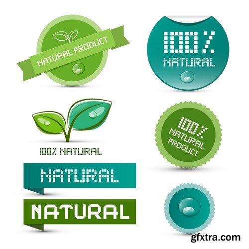 Stock Vectors - Ecology Sticker and label, 25xEPS