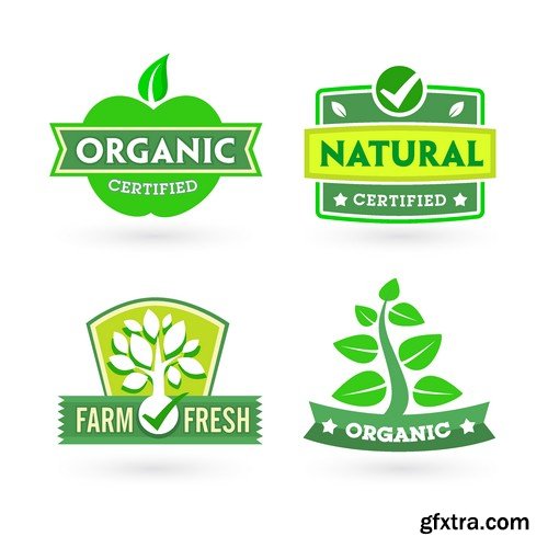 Stock Vectors - Ecology Sticker and label, 25xEPS