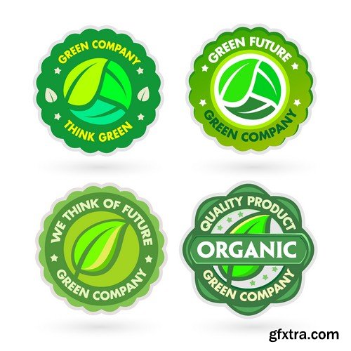 Stock Vectors - Ecology Sticker and label, 25xEPS