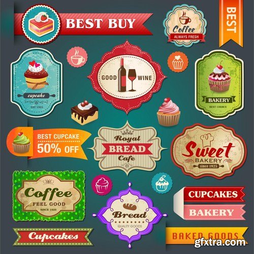 Different Labels & Stickers #2 - 25 Vector