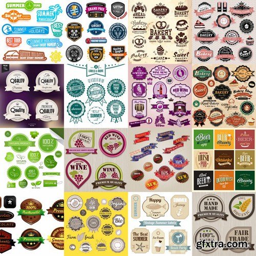 Different Labels & Stickers #2 - 25 Vector