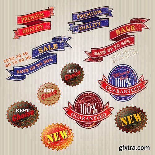 Different Labels & Stickers #2 - 25 Vector