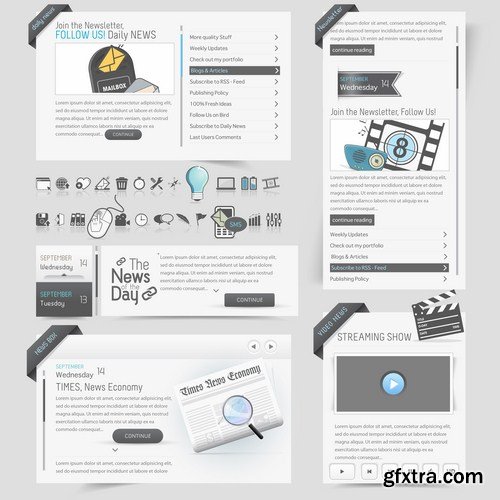 Web Design Elements #3 - 25 Vector