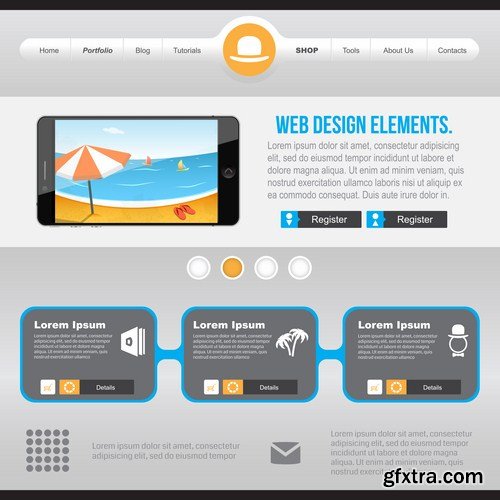 Web Design Elements #3 - 25 Vector