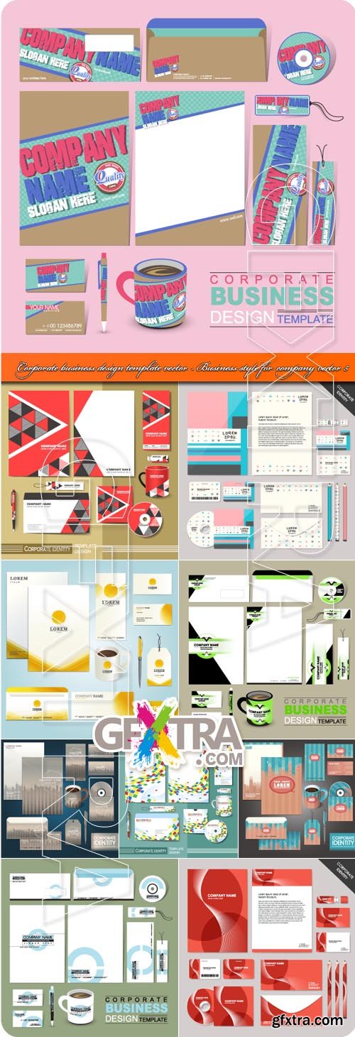 Corporate business design template vector - Business style for company vector 5