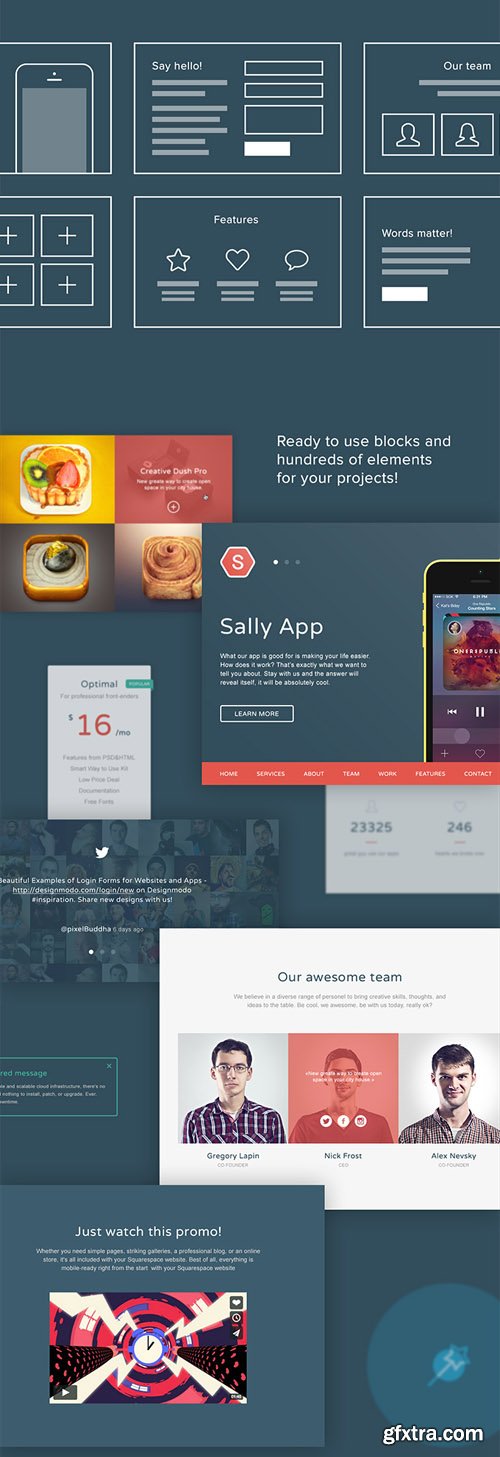 Sally Blocks Web Elements Kit