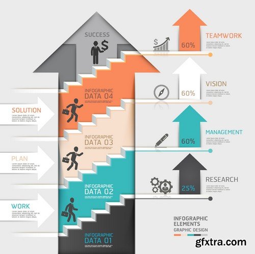 Stock Vectors - 3D Infographic Chart 7, 25xEPS