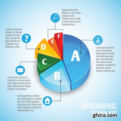 Stock Vectors - 3D Infographic Chart 7, 25xEPS