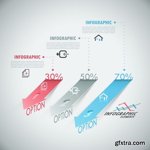 Stock Vectors - 3D Infographic Chart 7, 25xEPS