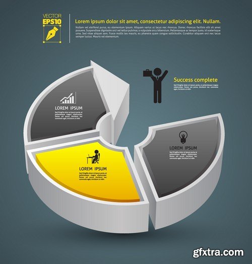 Stock Vectors - 3D Infographic Chart 7, 25xEPS