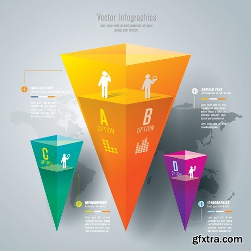 Stock Vectors - 3D Infographic Chart 7, 25xEPS