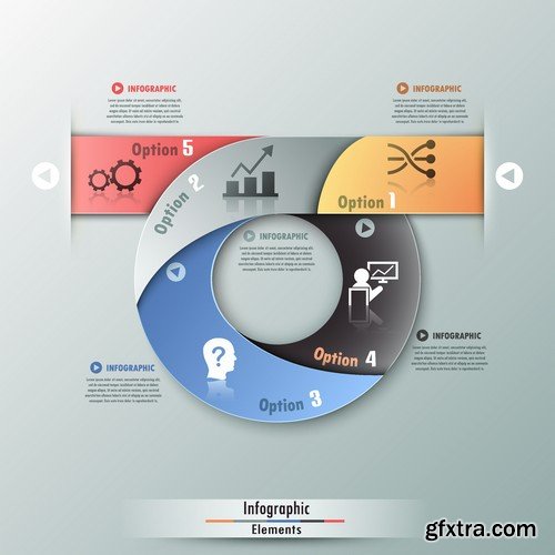 Stock Vectors - 3D Infographic Chart 7, 25xEPS