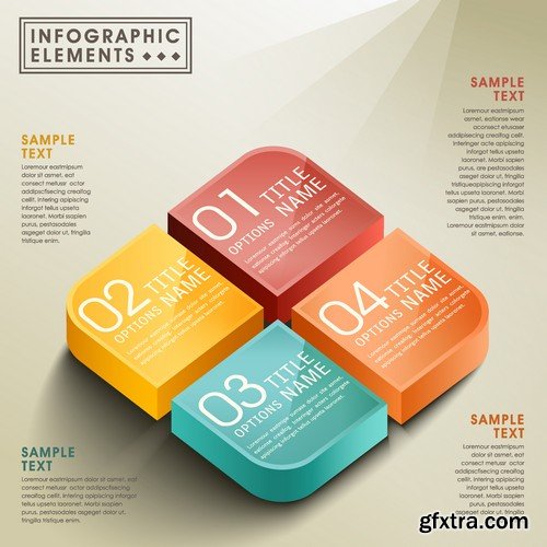 Stock Vectors - 3D Infographic Chart 7, 25xEPS