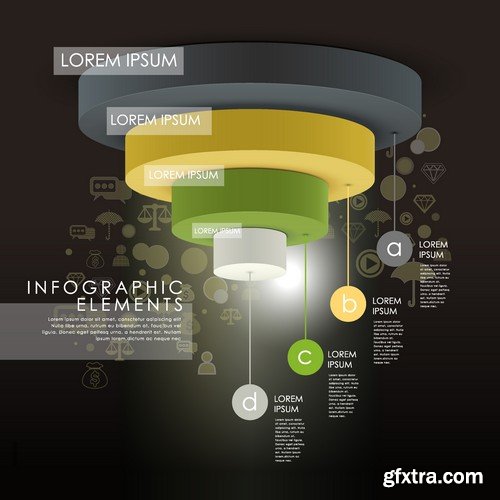 Stock Vectors - 3D Infographic Chart 7, 25xEPS