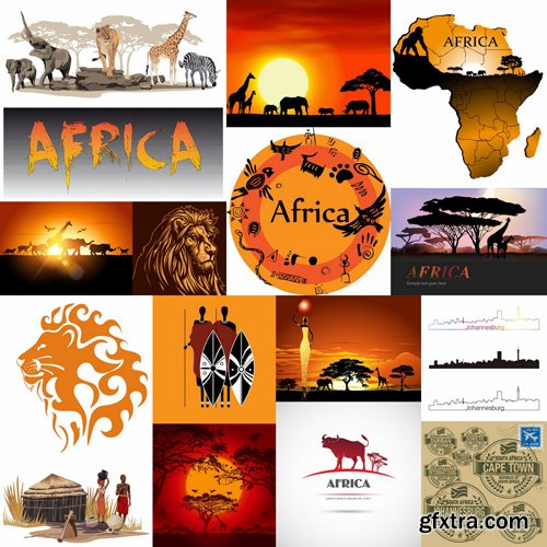 Africa Sign & Symbols - 25 Vector