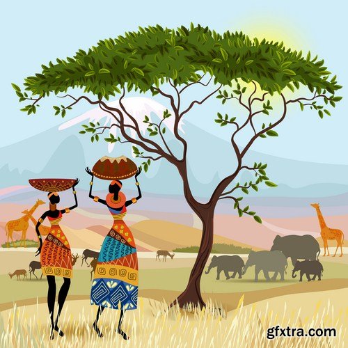 Africa Sign & Symbols - 25 Vector