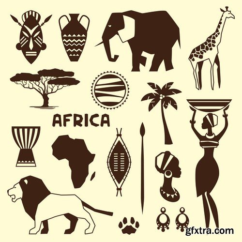 Africa Sign & Symbols - 25 Vector