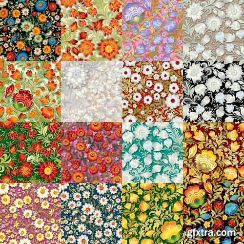 Floral Patterns - 25 Vector