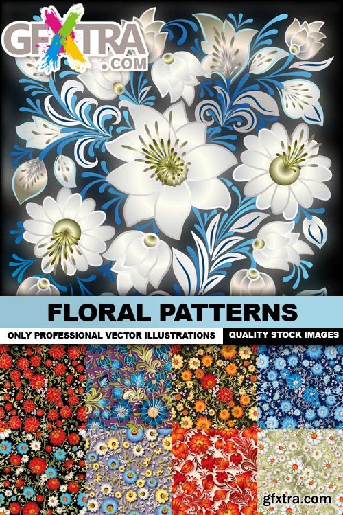 Floral Patterns - 25 Vector