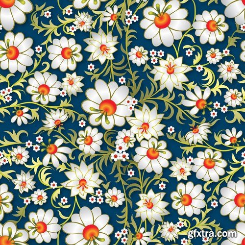 Floral Patterns - 25 Vector