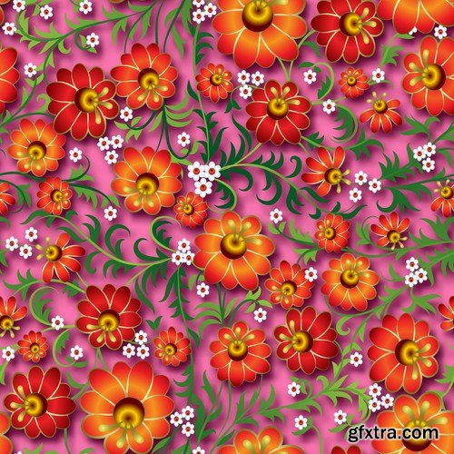 Floral Patterns - 25 Vector