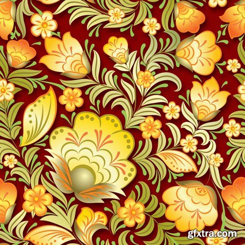 Floral Patterns - 25 Vector