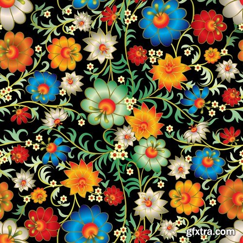 Floral Patterns - 25 Vector