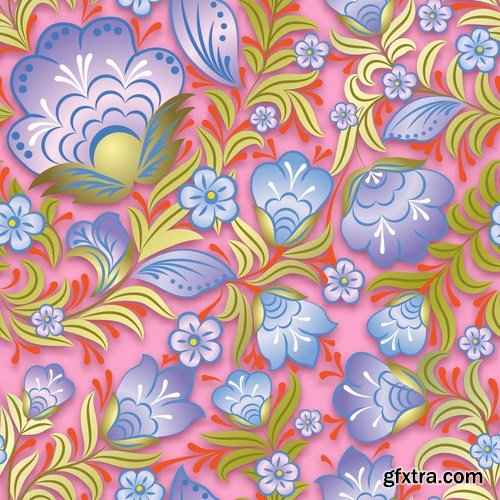 Floral Patterns - 25 Vector