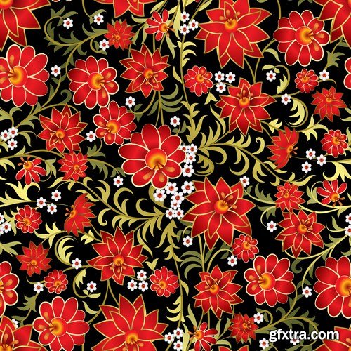 Floral Patterns - 25 Vector