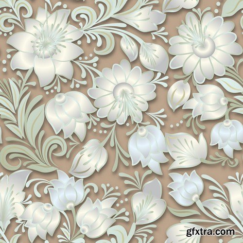 Floral Patterns - 25 Vector