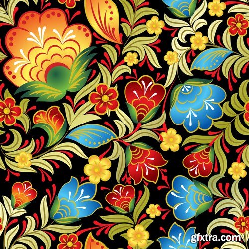 Floral Patterns - 25 Vector