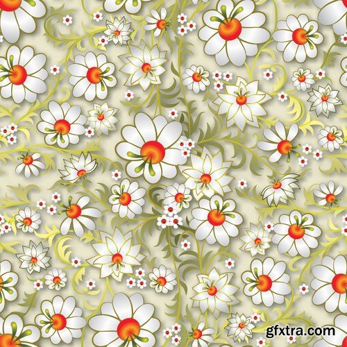 Floral Patterns - 25 Vector