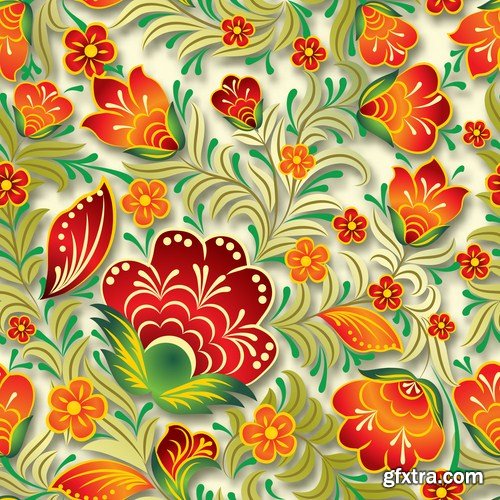 Floral Patterns - 25 Vector