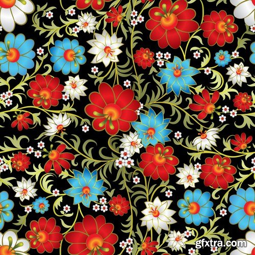 Floral Patterns - 25 Vector