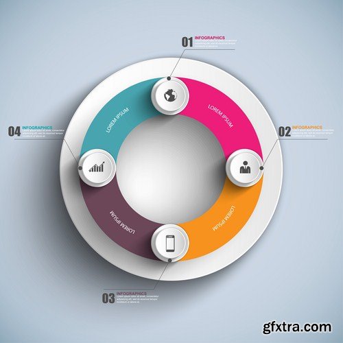 Infographics Design Elements#35 - 25 Vector