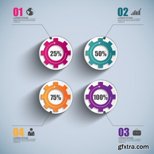 Infographics Design Elements#35 - 25 Vector