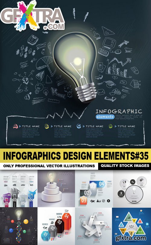 Infographics Design Elements#35 - 25 Vector