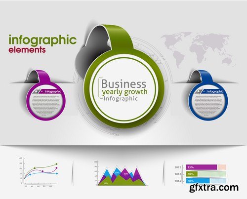 Infographics Design Elements#35 - 25 Vector