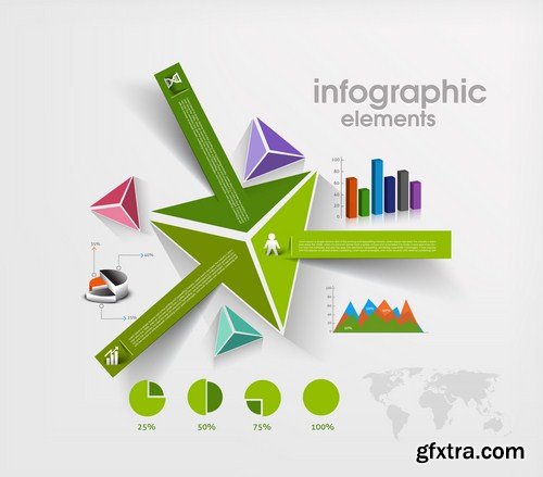 Infographics Design Elements#35 - 25 Vector